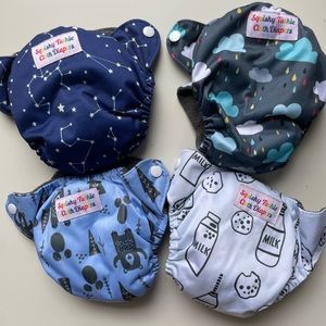 Cloth Diapers (4) - Squishy Tushie - New Born AIO - Never Used